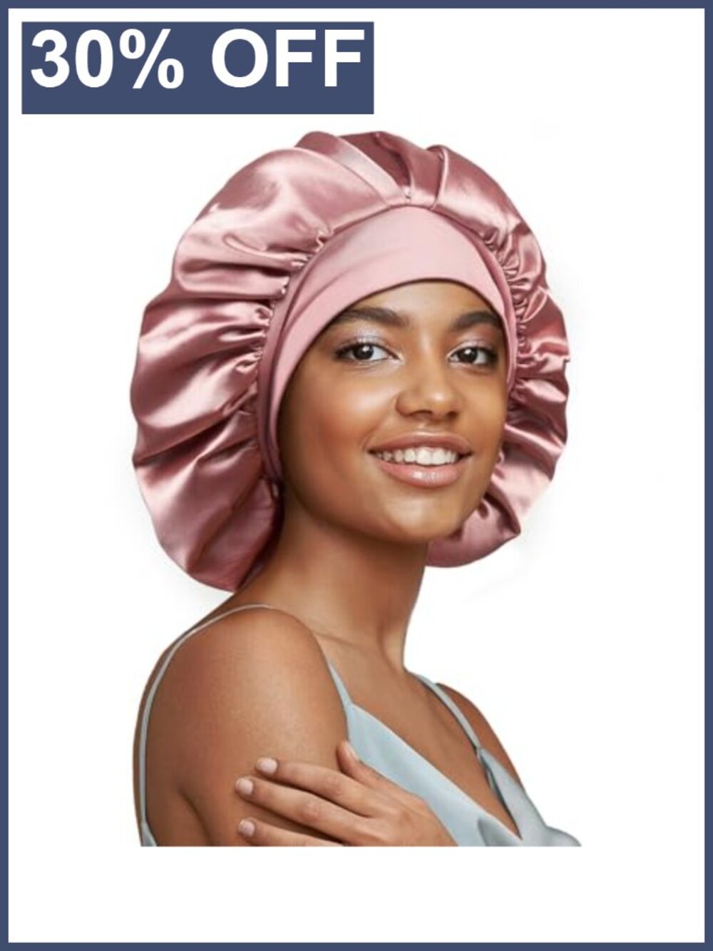 22 Momme Silk Lined Sleep Bonnet with Adjustable Buckle